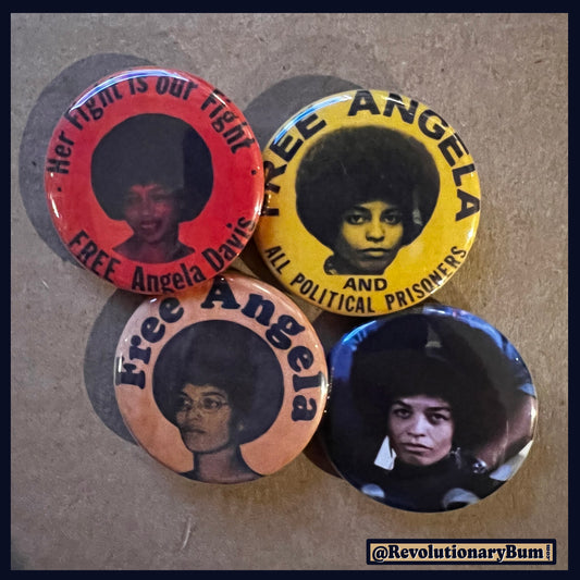 Angela Davis -Buttons- 4 Pack