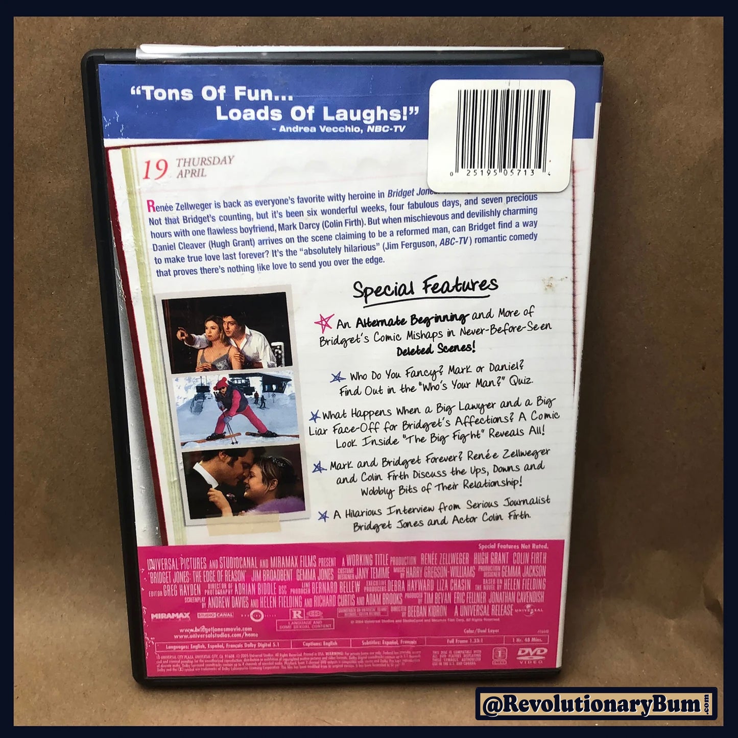 Bridget Jones: Edge of Reason -DVD- Renee Zellweger