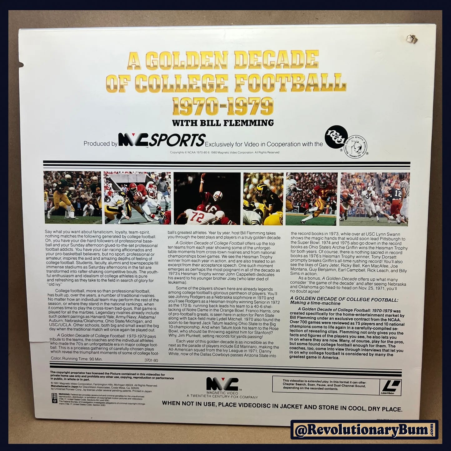Golden Decade of College Football 1970-1979  -Laserdisc-