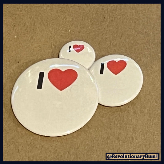 I Heart       -Button/Bottle Opener-
