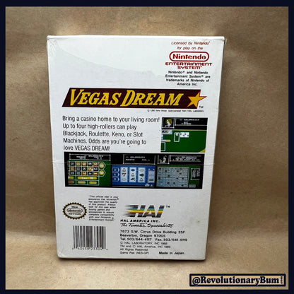 Vegas Dream Game -Nintendo Entertainment System- Complete